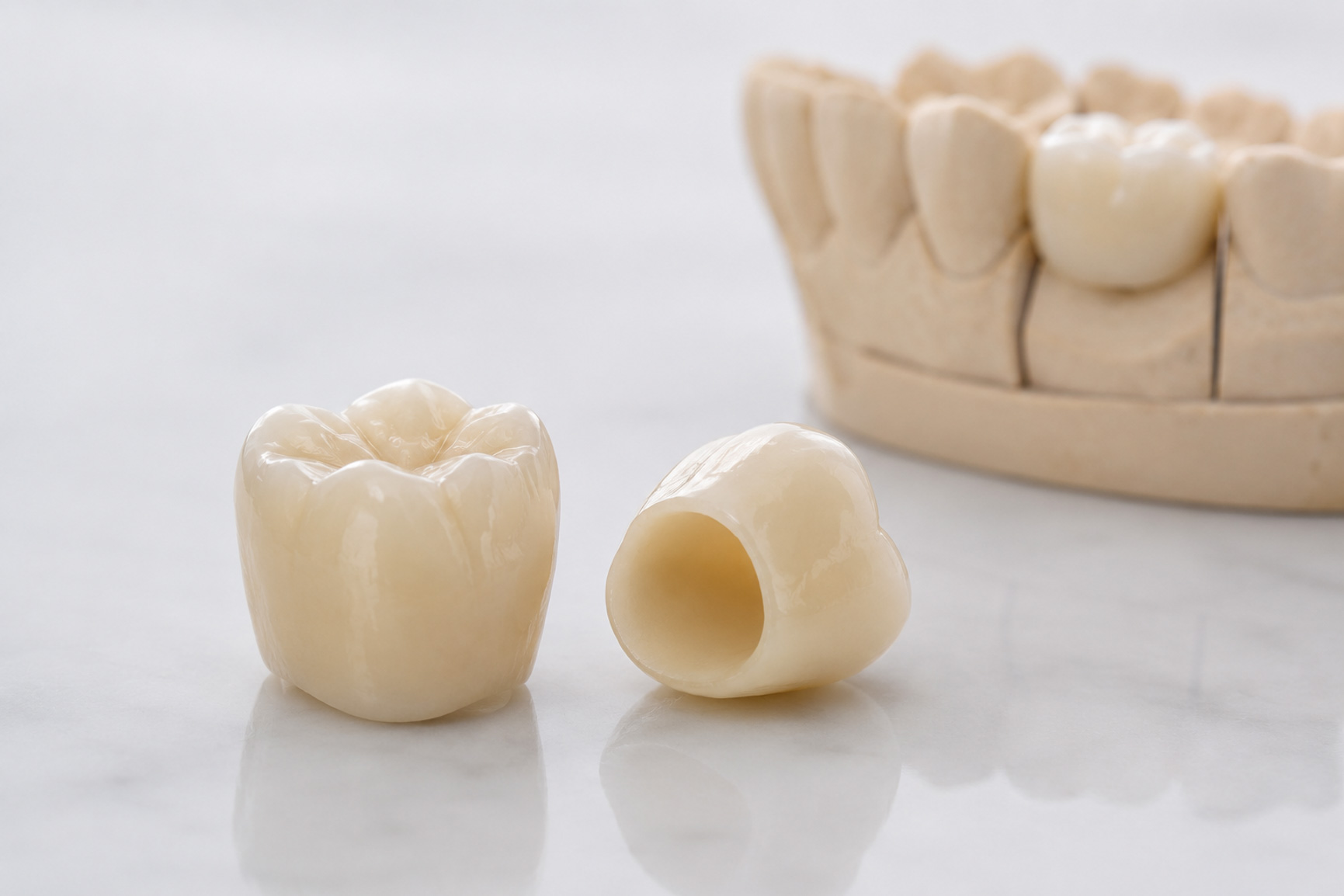 Porcelain dental crowns for restorative dental care