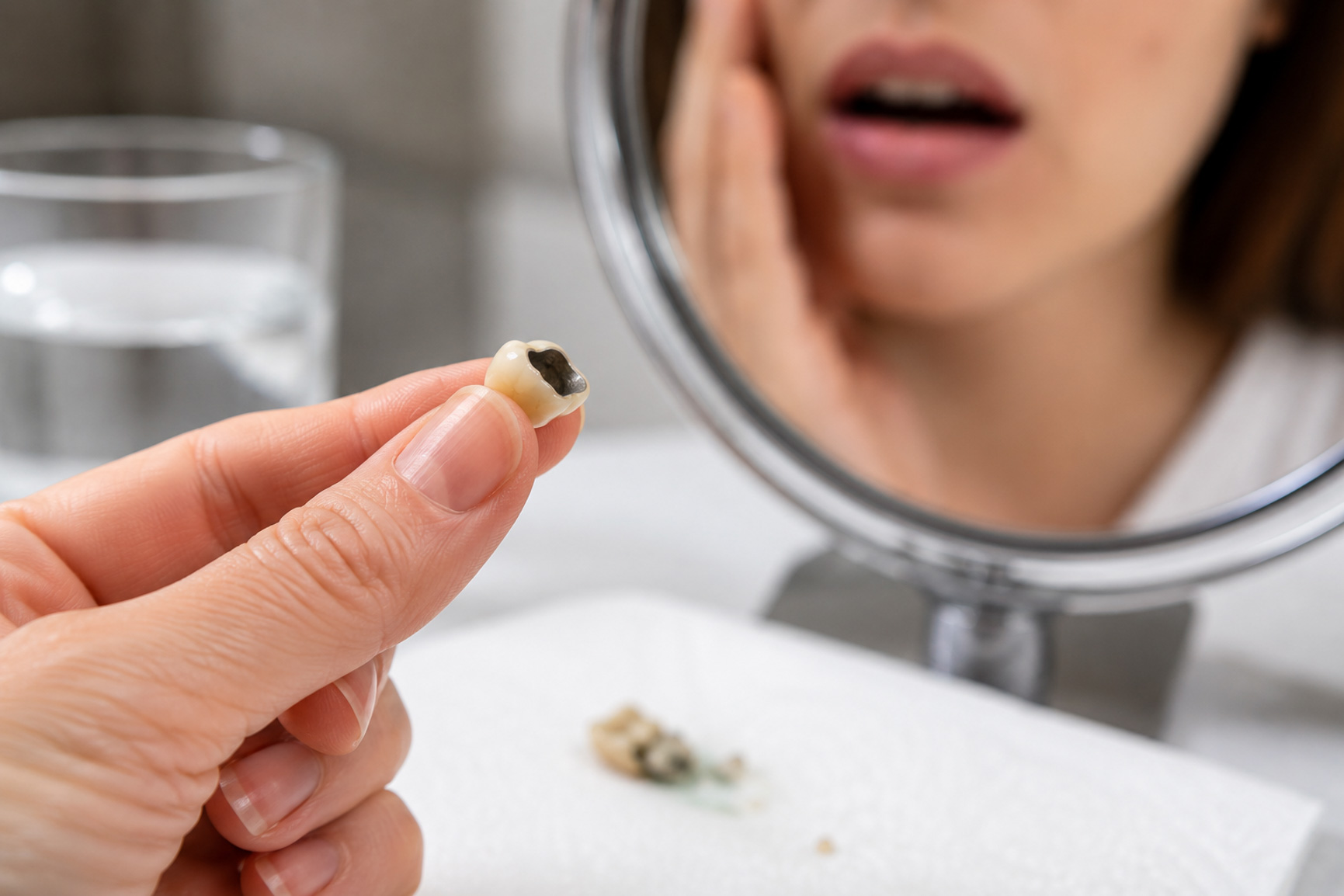 Emergency dental care for lost fillings or crowns